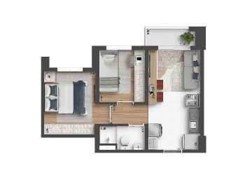 34m� - 2 dorms.